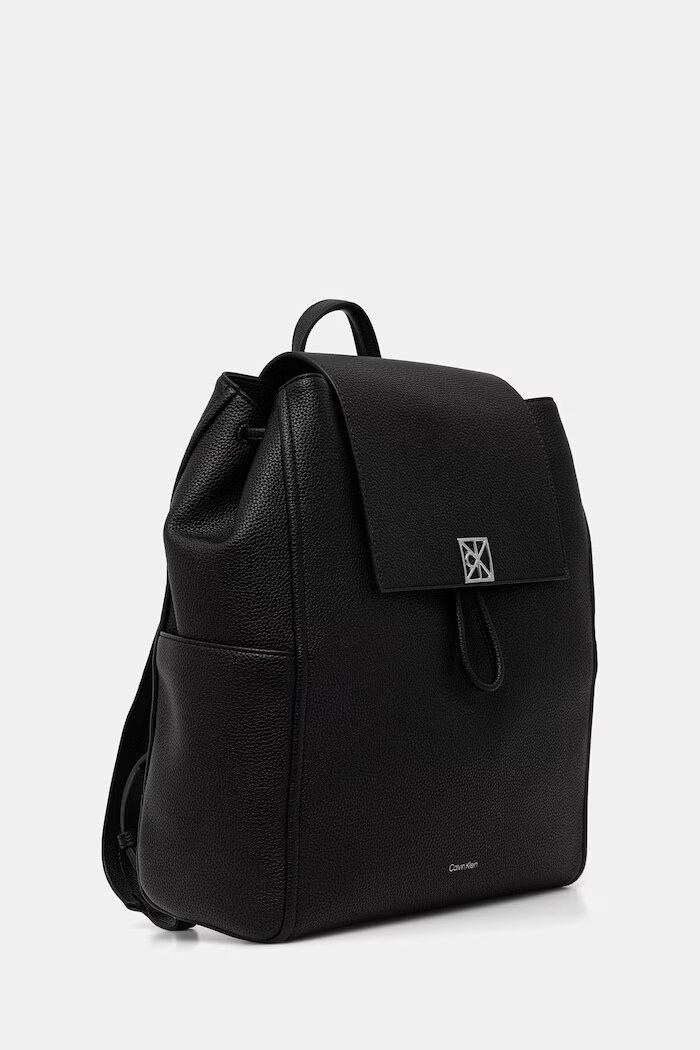 CALVIN KLEIN раница дамска от имитация на кожа черна LV04F3553G