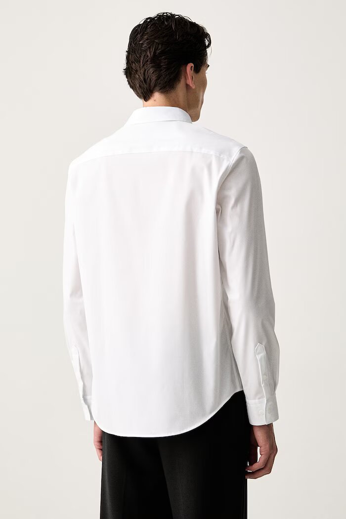 CALVIN KLEIN риза мъжка с памук бяла LV04LH105G