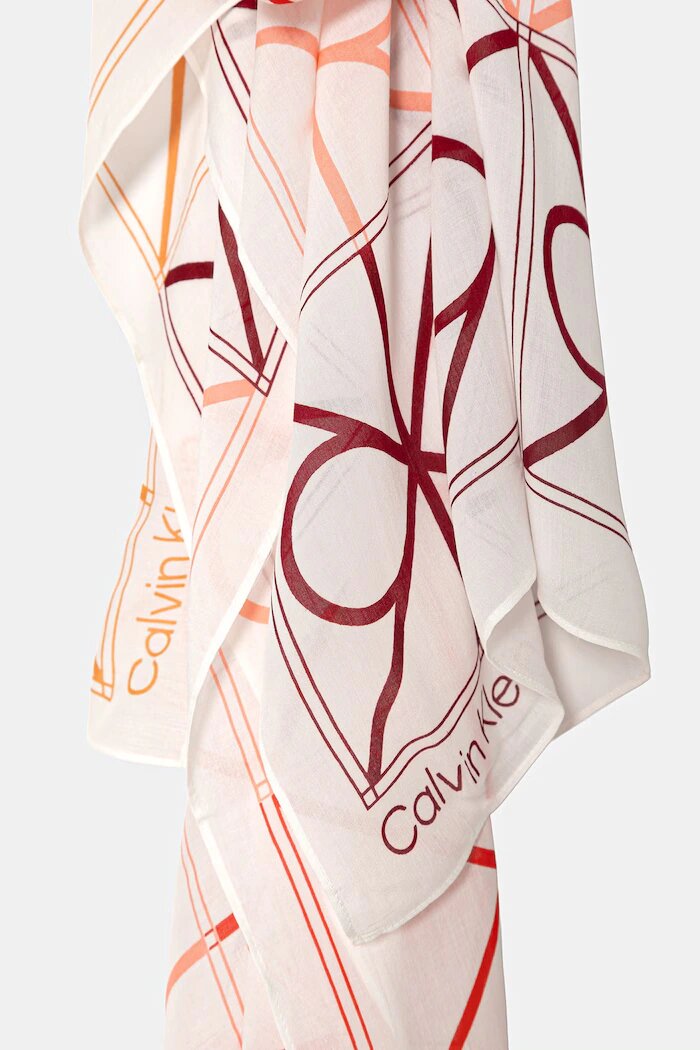 CALVIN KLEIN шал дамски с модал бял LV04F8084G