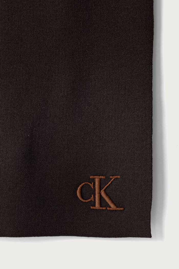 CALVIN KLEIN шал дамски с вискоза кафяв LV04F8099G