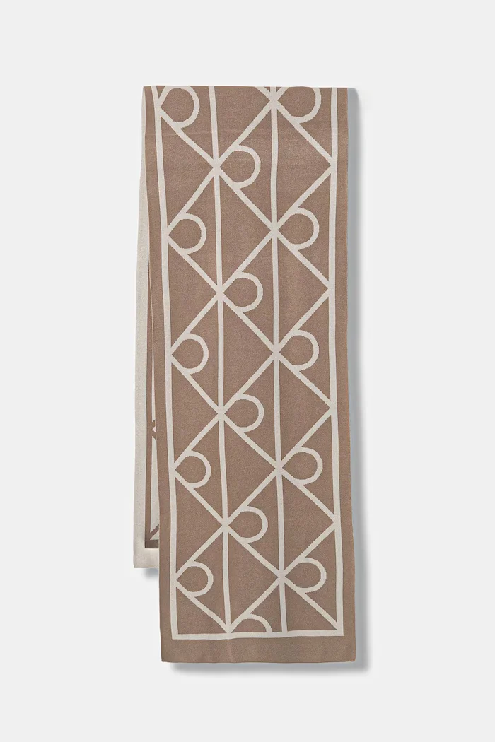 CALVIN KLEIN Шал в бежово с десен LV04F8076G