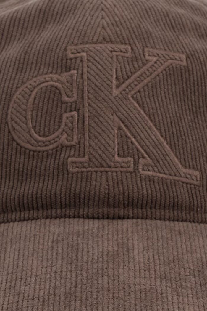 CALVIN KLEIN шапка с козирка мъжка от джинсова материя кафява LV04D5127G