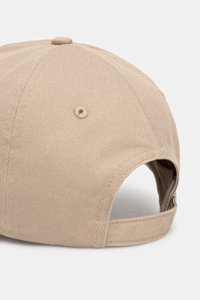 CALVIN KLEIN шапка с козирка мъжка от памук бежова LV04G5004G