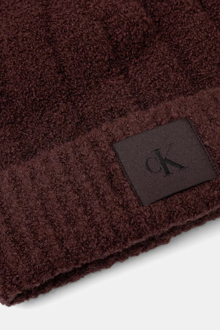 CALVIN KLEIN Шапка с вълна в кафяво LV04D8065G