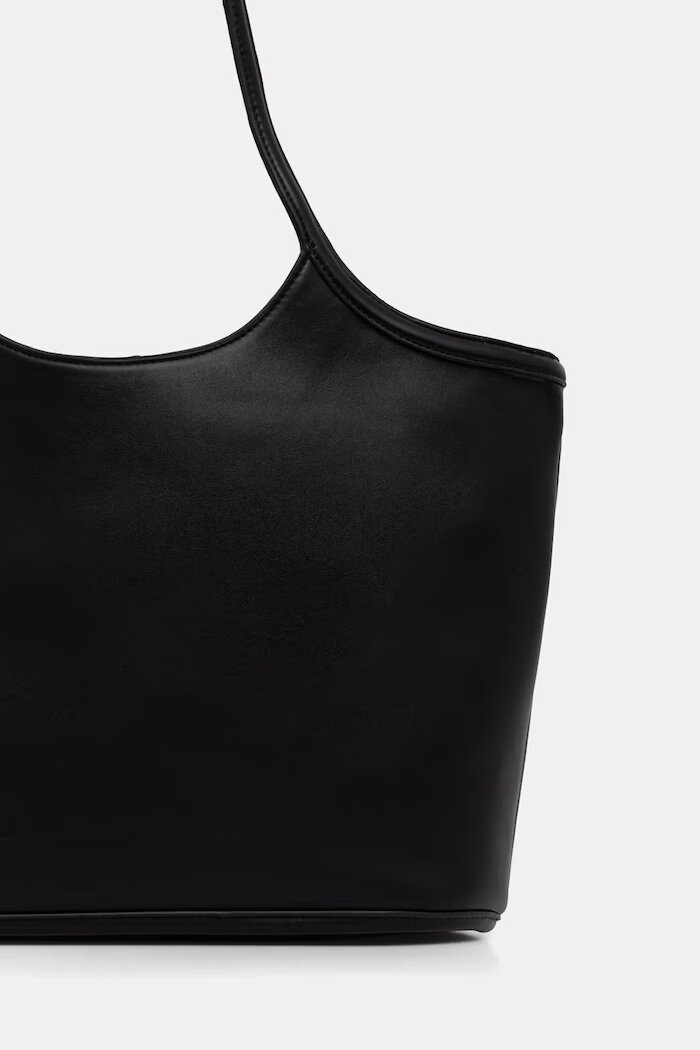 CALVIN KLEIN шопинг чанта дамска от имитация на кожа черна LV04F3562G
