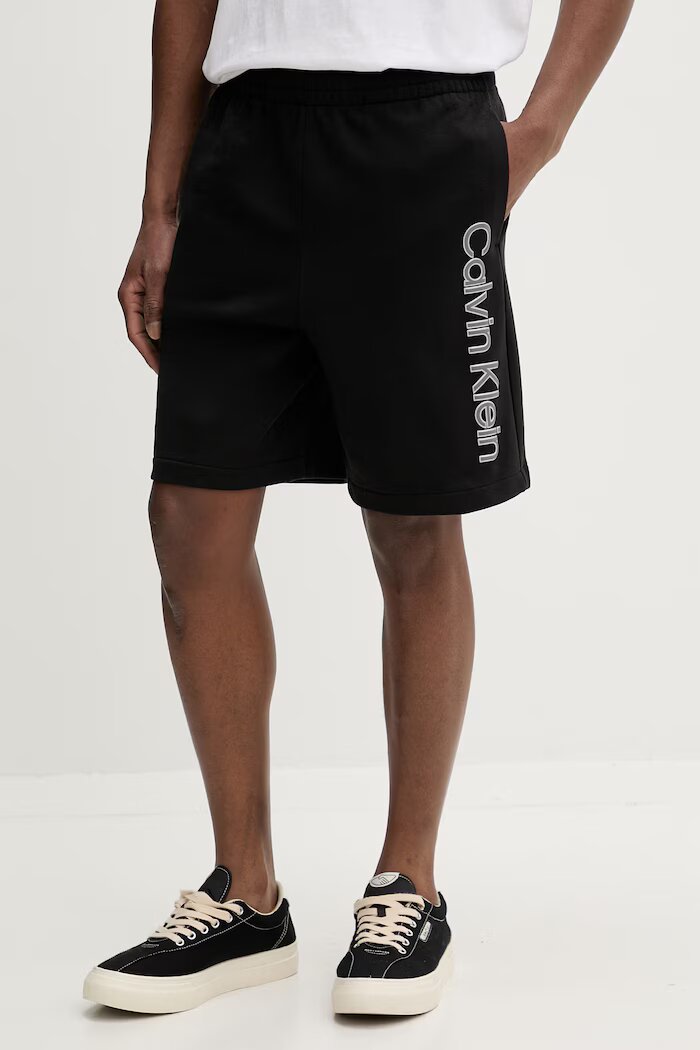 CALVIN KLEIN спортен къс панталон мъжки памучен черен LV04LF240G