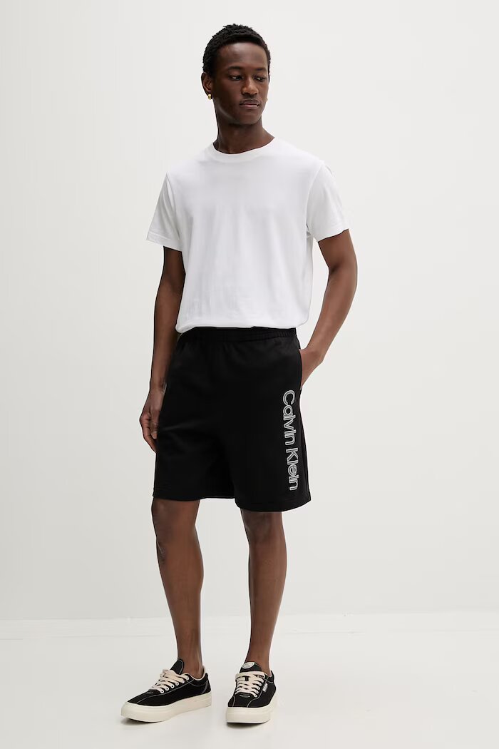 CALVIN KLEIN спортен къс панталон мъжки памучен черен LV04LF240G