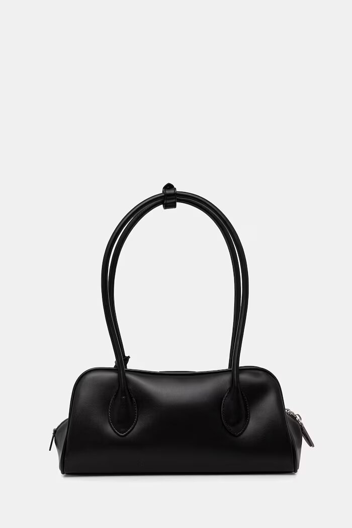 CALVIN KLEIN структурирана чанта дамска от имитация на кожа черна LV04F3369G