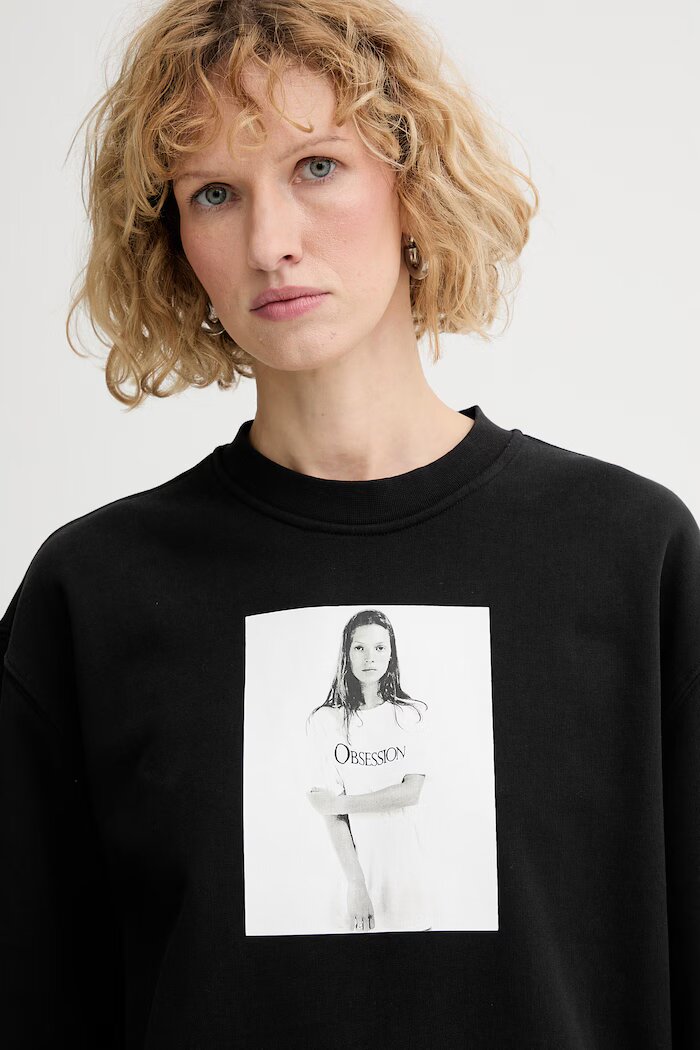 CALVIN KLEIN суичър дамски от памук черен LV040502WF