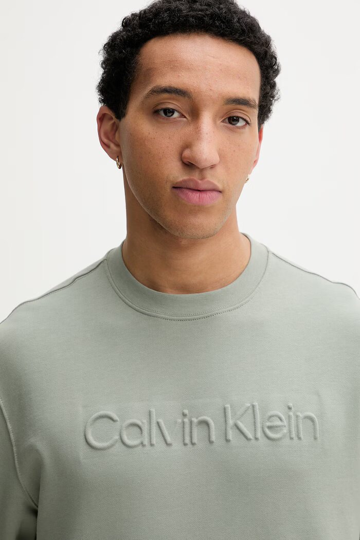 CALVIN KLEIN суичър мъжки памучен зелен LV04LF230G