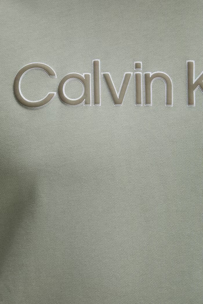 CALVIN KLEIN суичър с качулка мъжки памучен зелен LV04LF241G