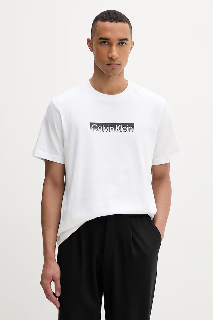 CALVIN KLEIN тениска мъжка от памук бяла LV04LF812G