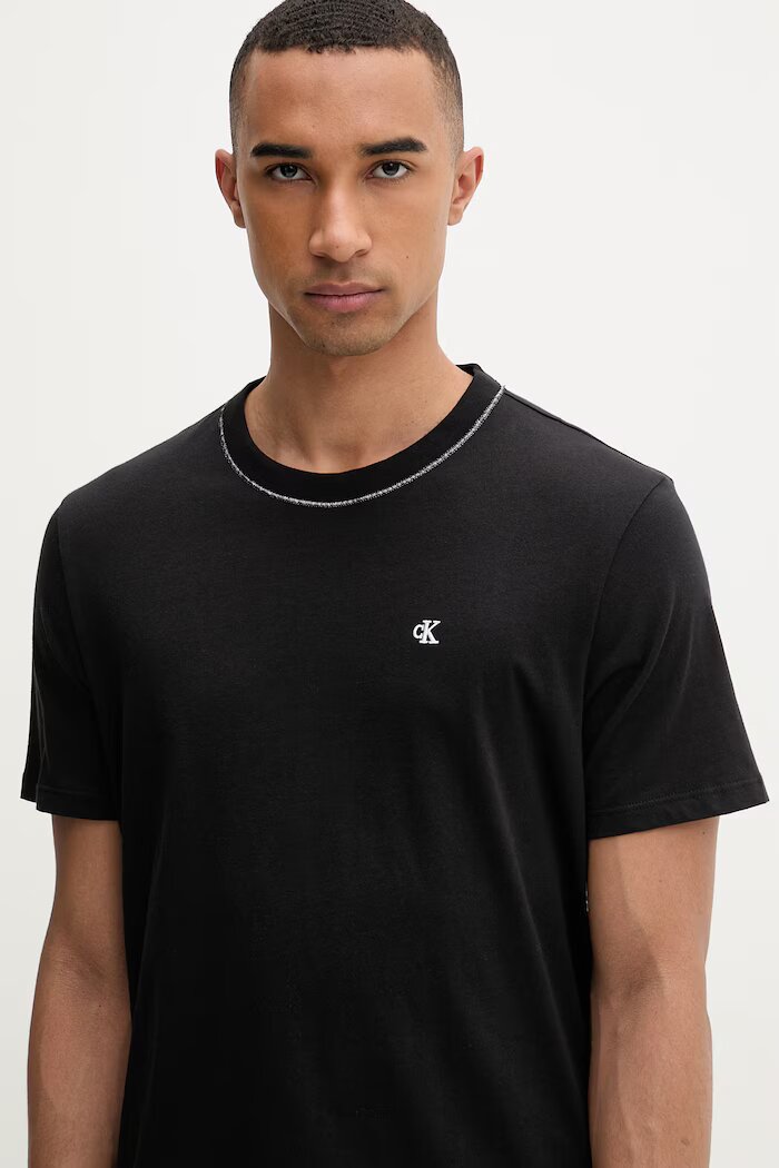 CALVIN KLEIN тениска мъжка от памук черна LV04LF223G