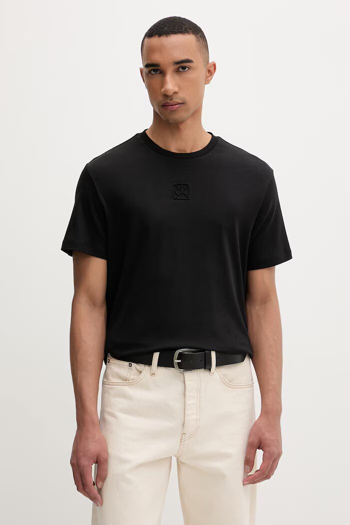 CALVIN KLEIN тениска мъжка от памук черна LV04LF243G
