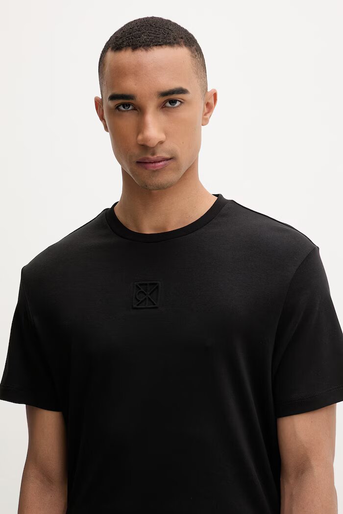 CALVIN KLEIN тениска мъжка от памук черна LV04LF243G
