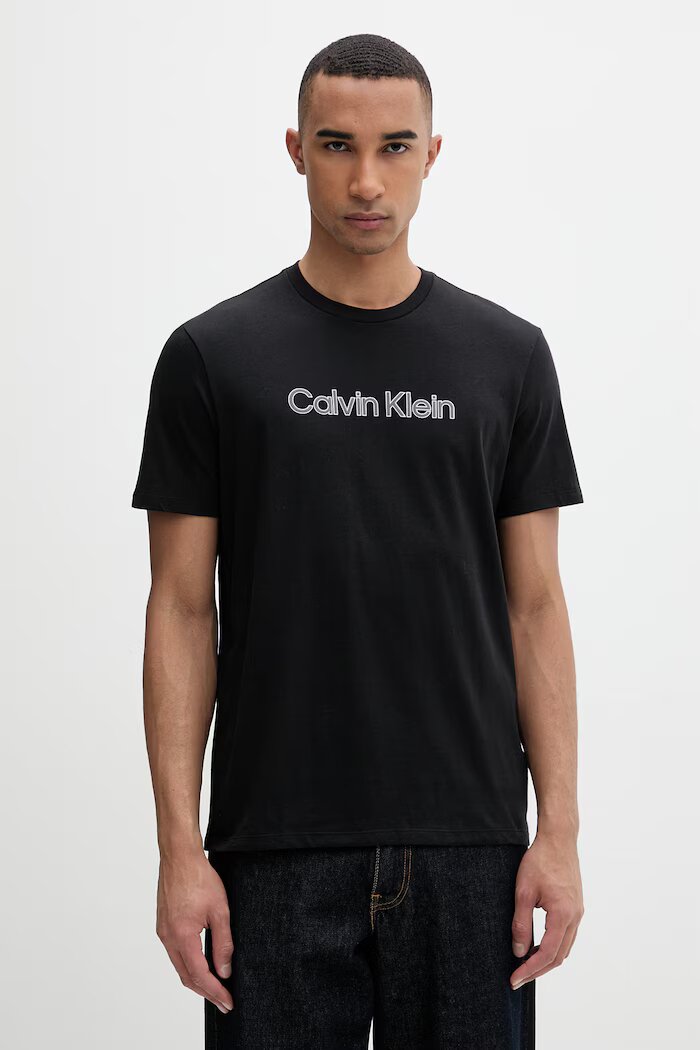 CALVIN KLEIN тениска мъжка от памук черна LV04LF809G