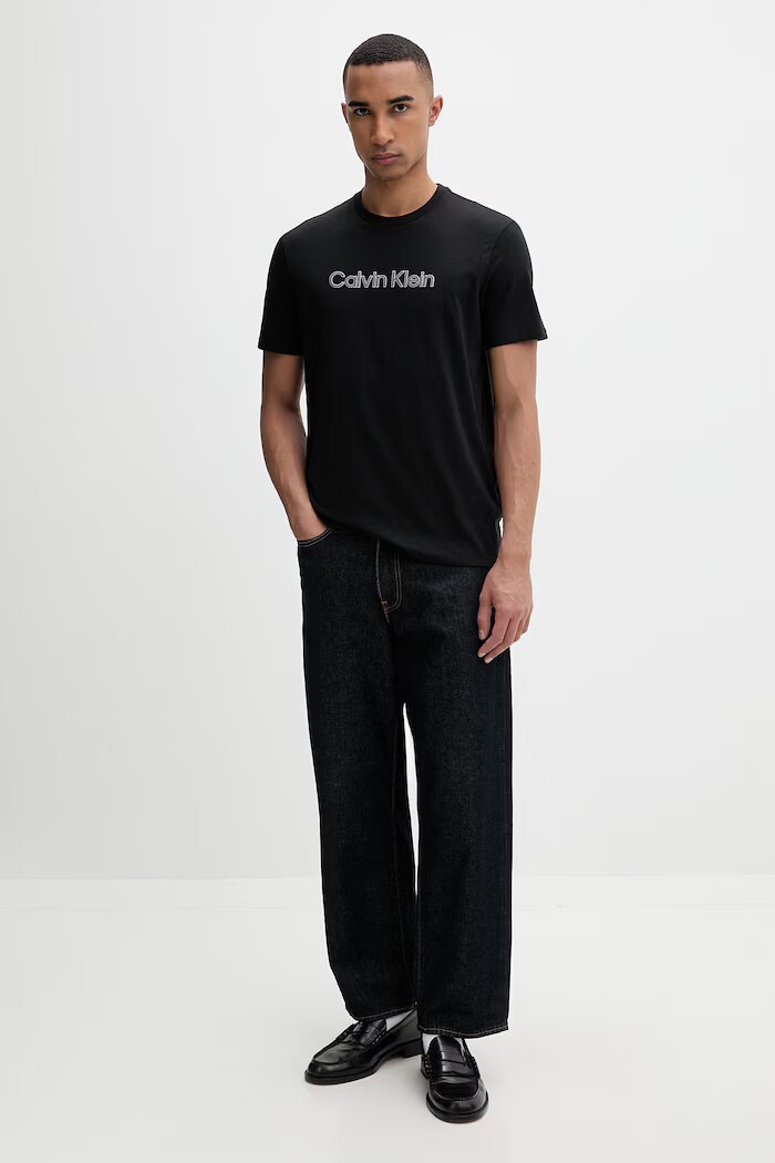 CALVIN KLEIN тениска мъжка от памук черна LV04LF809G
