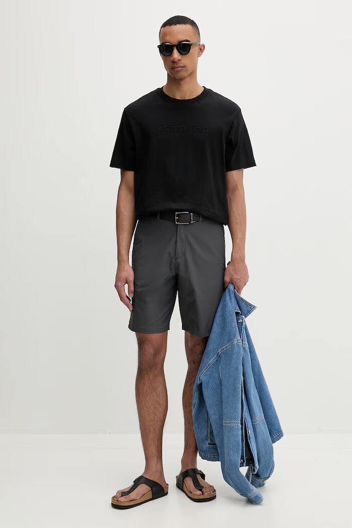 CALVIN KLEIN тениска мъжка от памук черна LV04LF811G