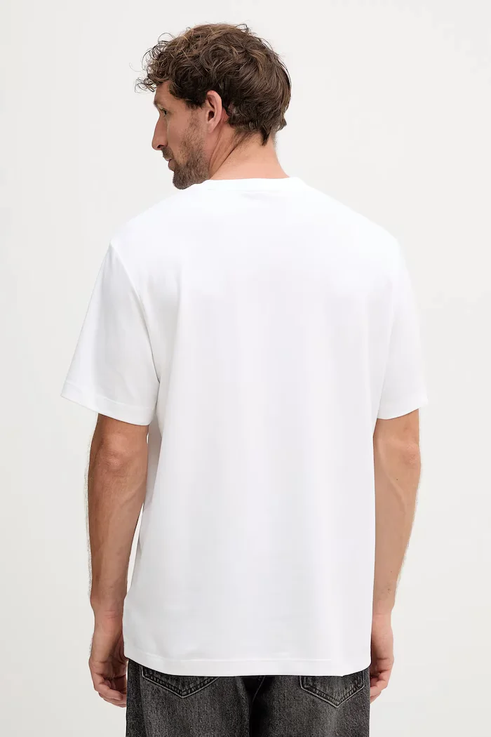 CALVIN KLEIN тениска мъжка от памук с еластан бяла LV04LC241G