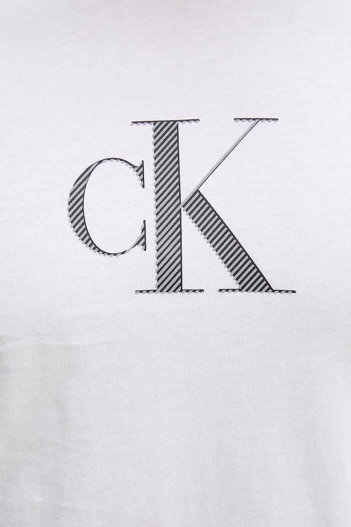 CALVIN KLEIN тениска мъжка памучна бяла LV04RF853G