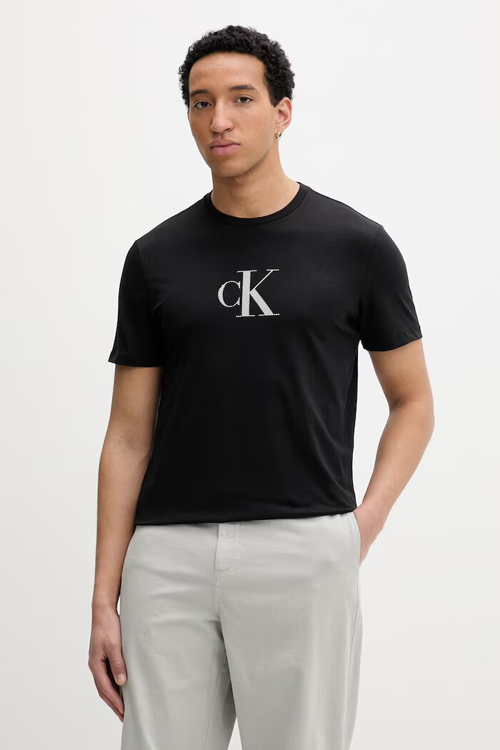 CALVIN KLEIN тениска мъжка памучна черна LV04RF853G