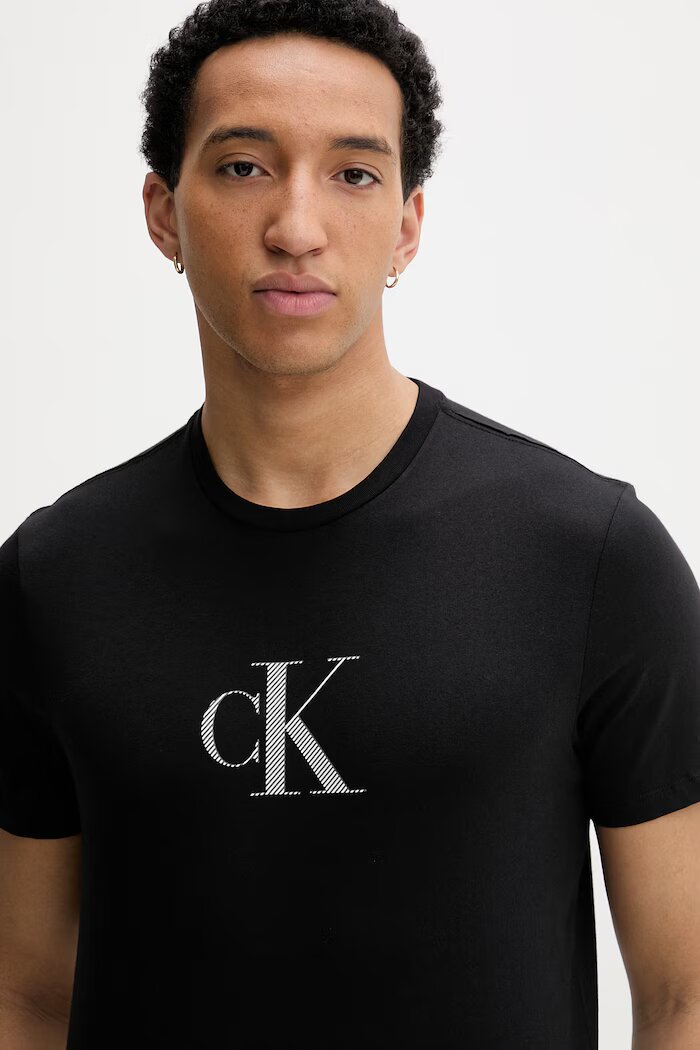 CALVIN KLEIN тениска мъжка памучна черна LV04RF853G
