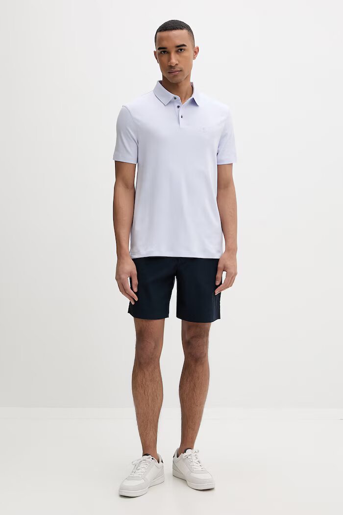 CALVIN KLEIN тениска с яка мъжка от памук виолетова LV04LB276G