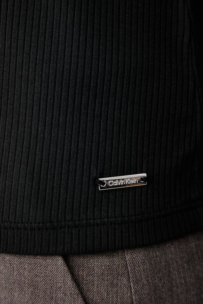 CALVIN KLEIN топ дамски с модал черен LV044H210G