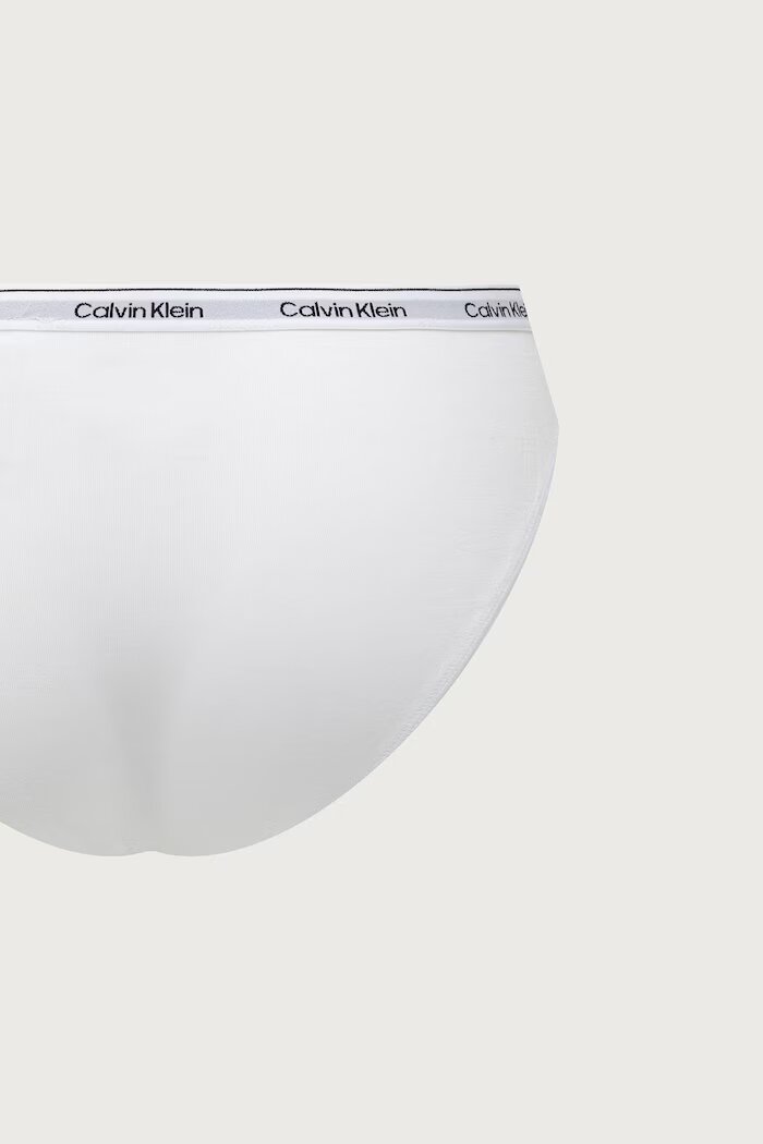 Calvin Klein Underwear бикини дамски от памук с еластан 3 броя сини LV00QD5207