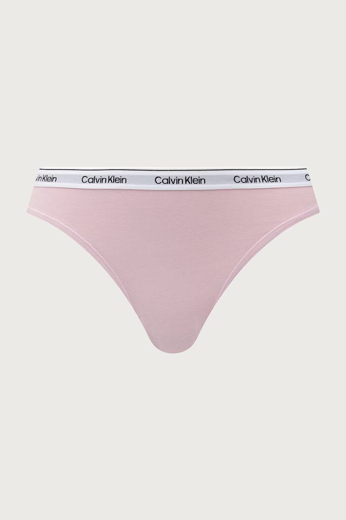 Calvin Klein Underwear бикини дамски от памук с еластан 5 броя розови 000QD5208E