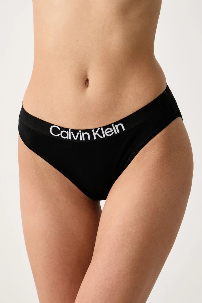 Calvin Klein Underwear бикини дамски от памук с еластан черни LV00QD5291