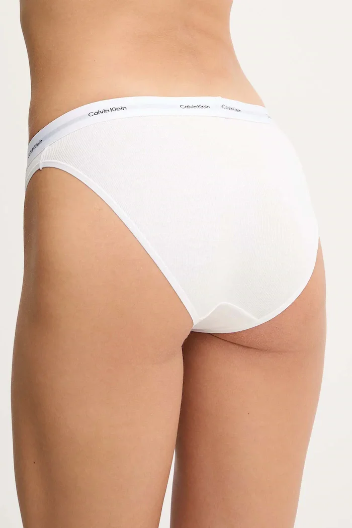 Calvin Klein Underwear бикини дамски с памук бели LV00QD5358