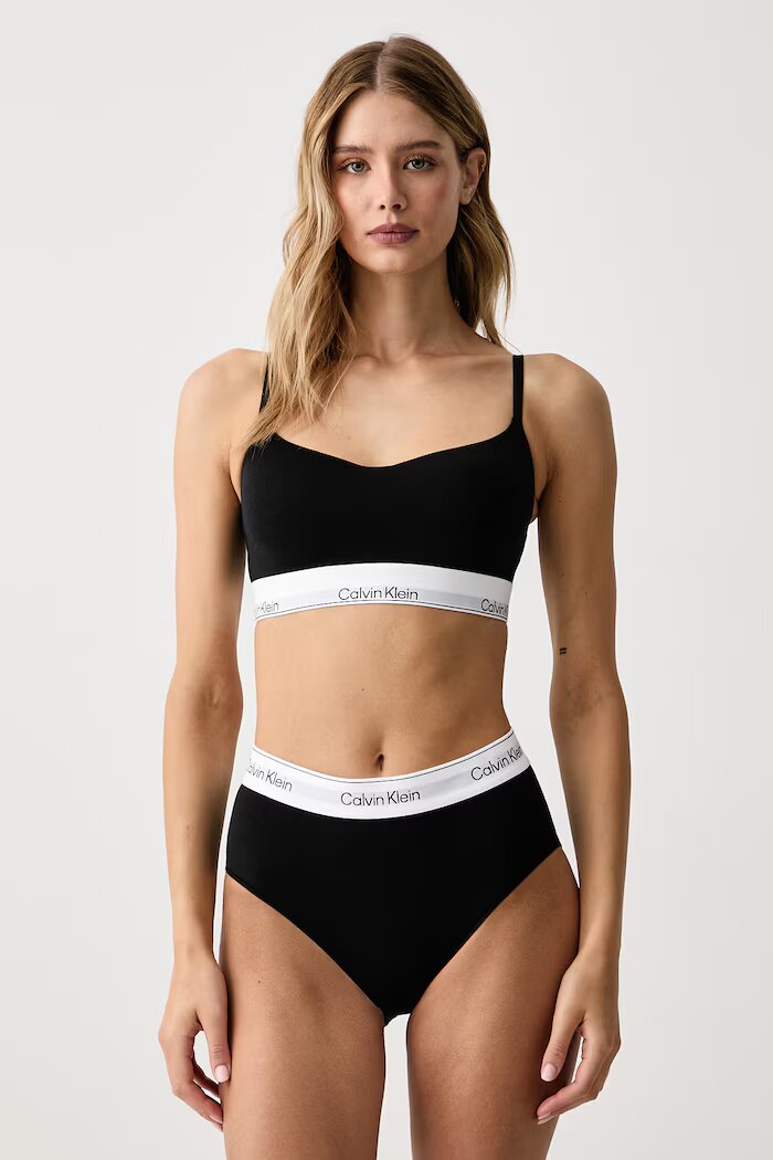 Calvin Klein Underwear бикини дамски с памук черни LV00QF8991