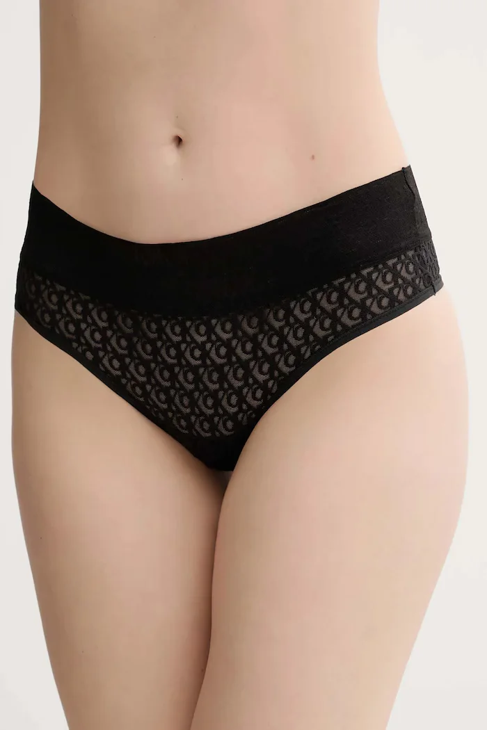 Calvin Klein Underwear бикини тип бразилиана дамски черни LV00QD5284