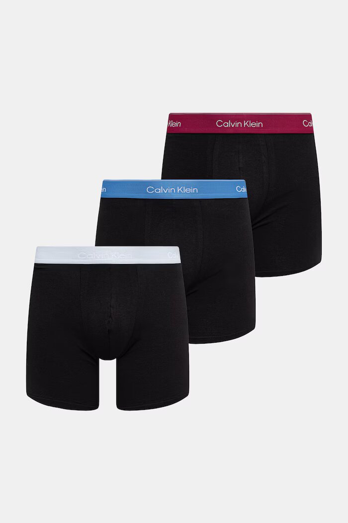 Calvin Klein Underwear боксерки мъжки с памук 3 броя черни LV00NB4394