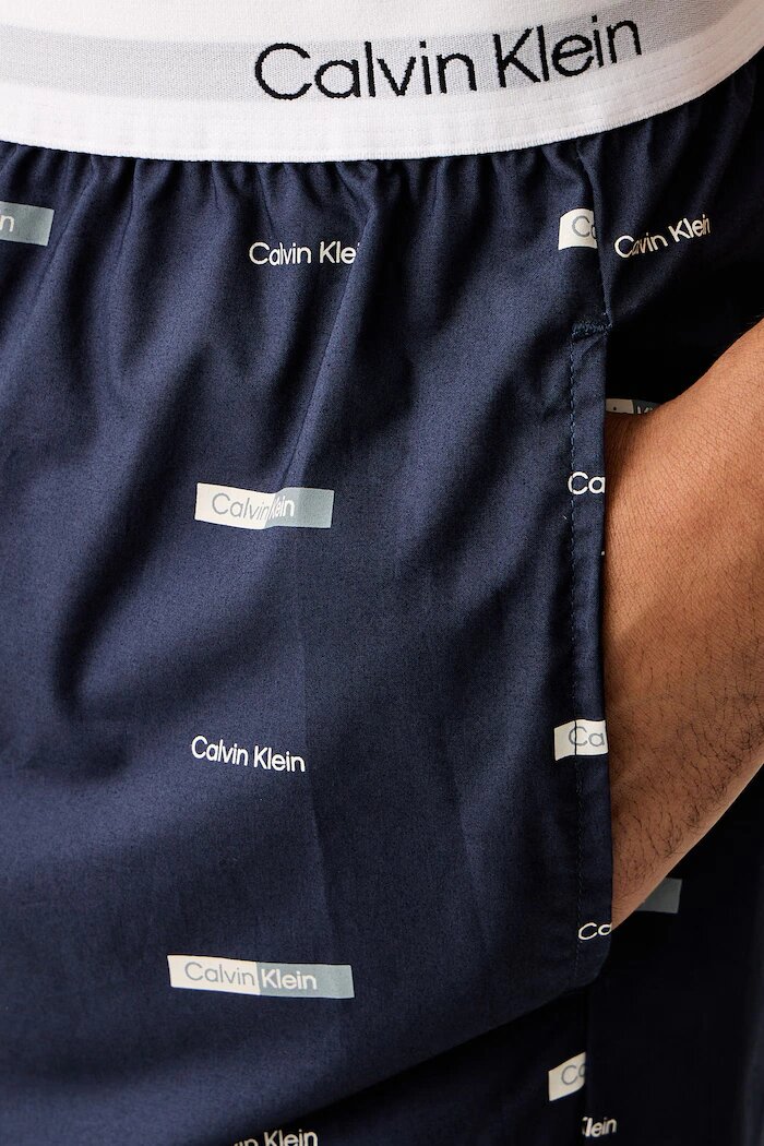 Calvin Klein Underwear долнище на пижама мъжко от памук сиво LV00NM2830