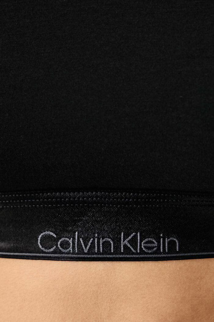 Calvin Klein Underwear домашна блуза с дълги ръкави дамска с модал черна LV00QF9078