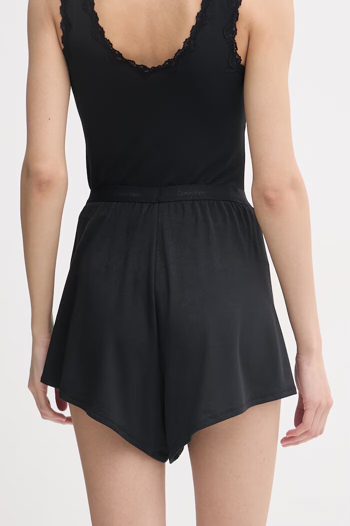 Calvin Klein Underwear късо долнище на пижама дамски с модал черно LV00QS7614