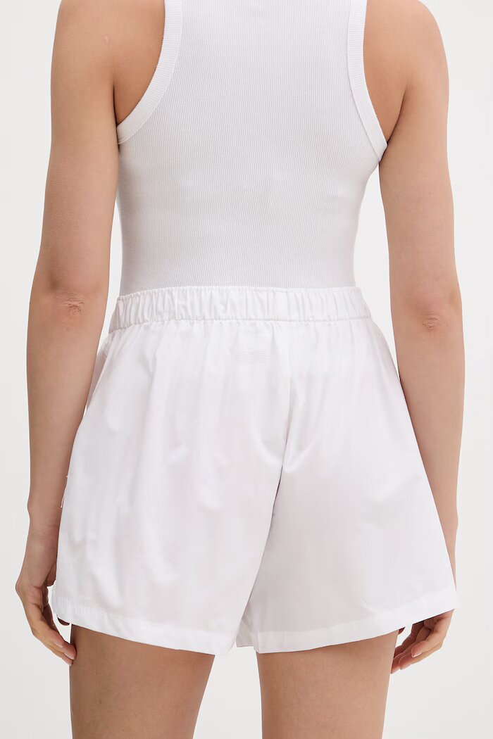 Calvin Klein Underwear Късо долнище на пижама дамско с памук бяло LV00QS7596