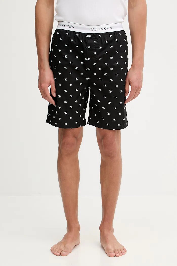 Calvin Klein Underwear късо долнище на пижама мъжко от памук черно LV00NM2832