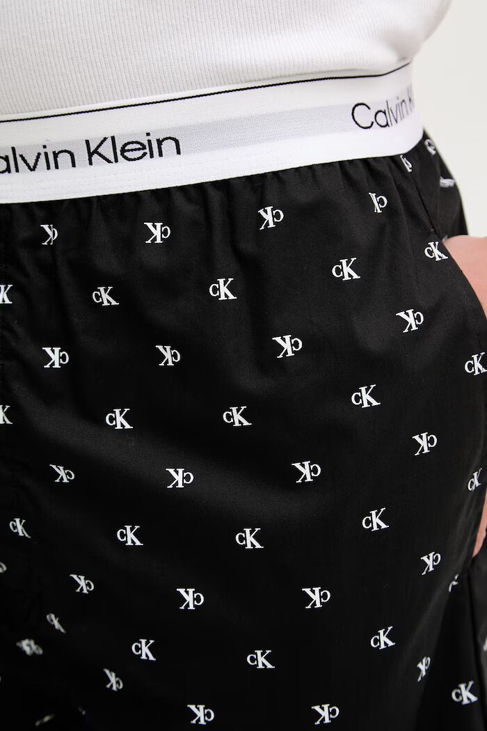 Calvin Klein Underwear късо долнище на пижама мъжко от памук черно LV00NM2832