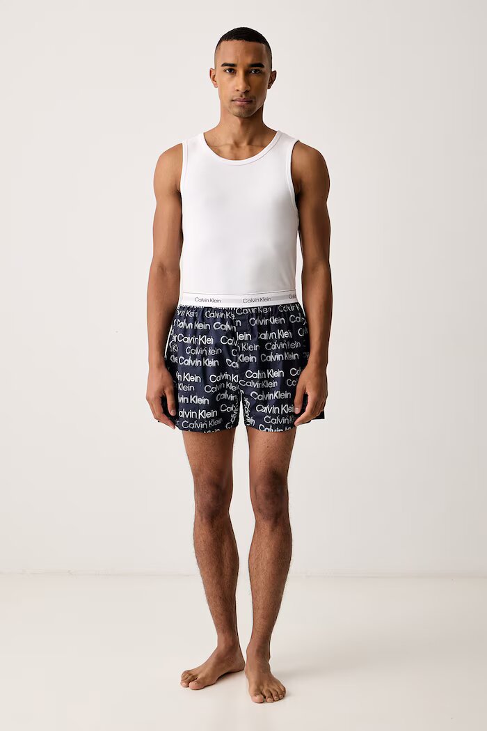 Calvin Klein Underwear късо долнище на пижама мъжко сиво LV00NM2831