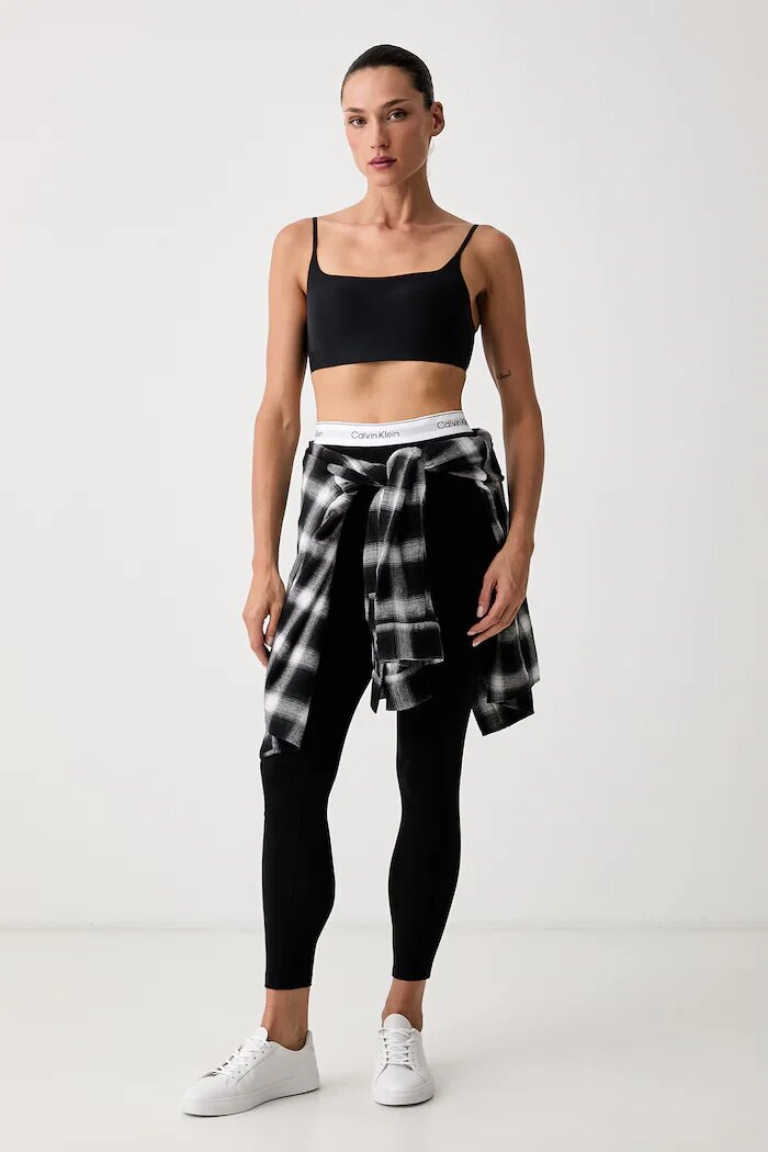 Calvin Klein Underwear клин дамски черен с висока талия LV00QS7697