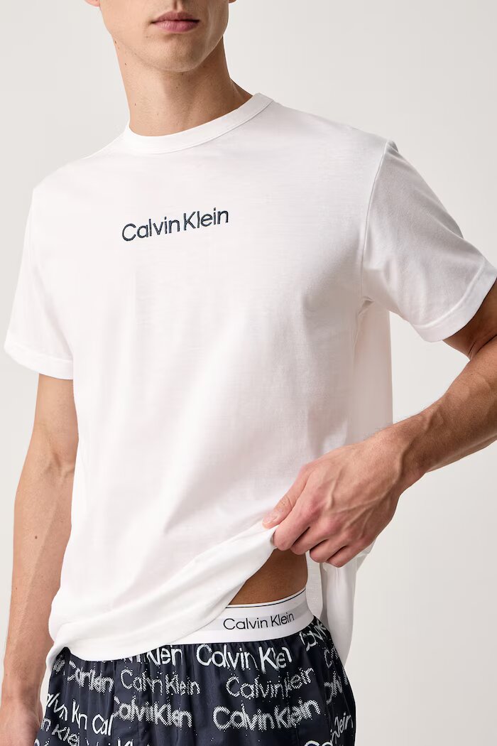 Calvin Klein Underwear пижама мъжка от памук бяла LV00NM2906