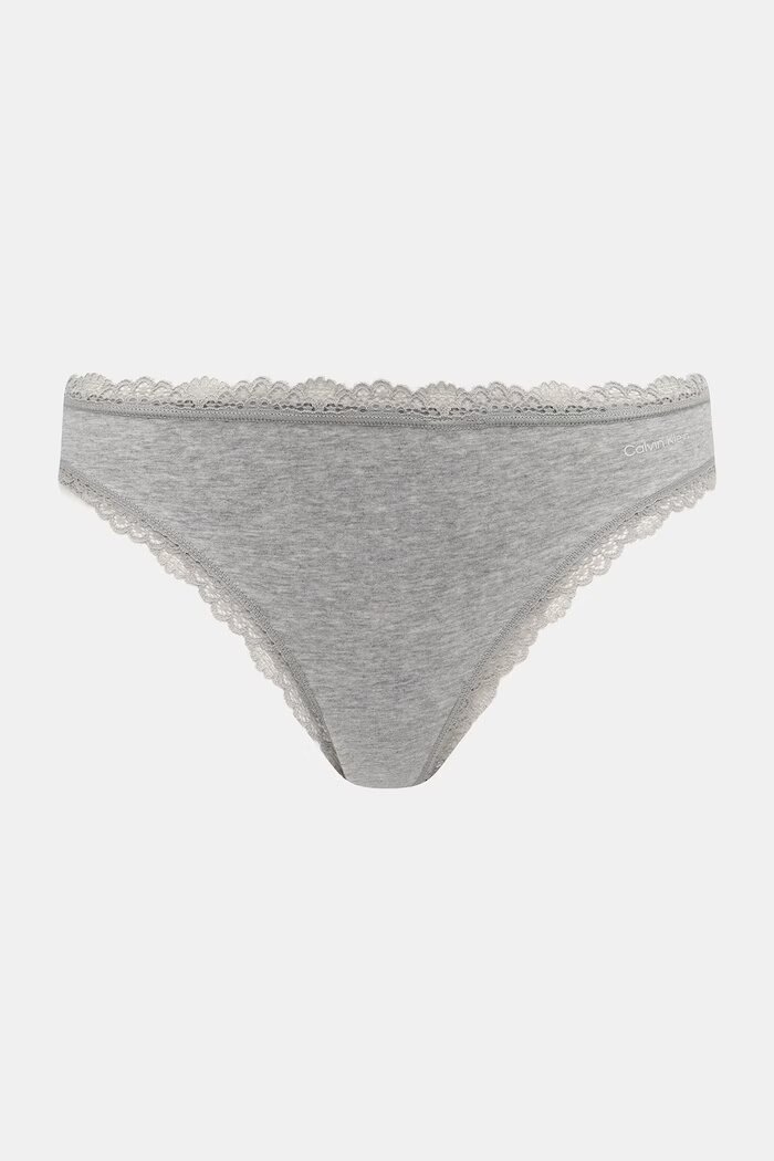 Calvin Klein Underwear прашки дамски от памук с еластан 2 броя сиви LV00QF9126