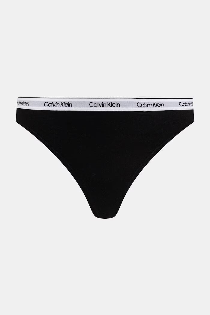 Calvin Klein Underwear прашки дамски от памук с еластан 3 броя сини LV00QD5209