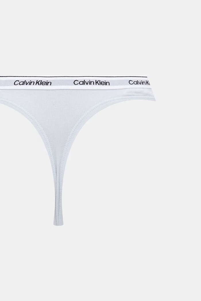 Calvin Klein Underwear прашки дамски от памук с еластан 3 броя сини LV00QD5209
