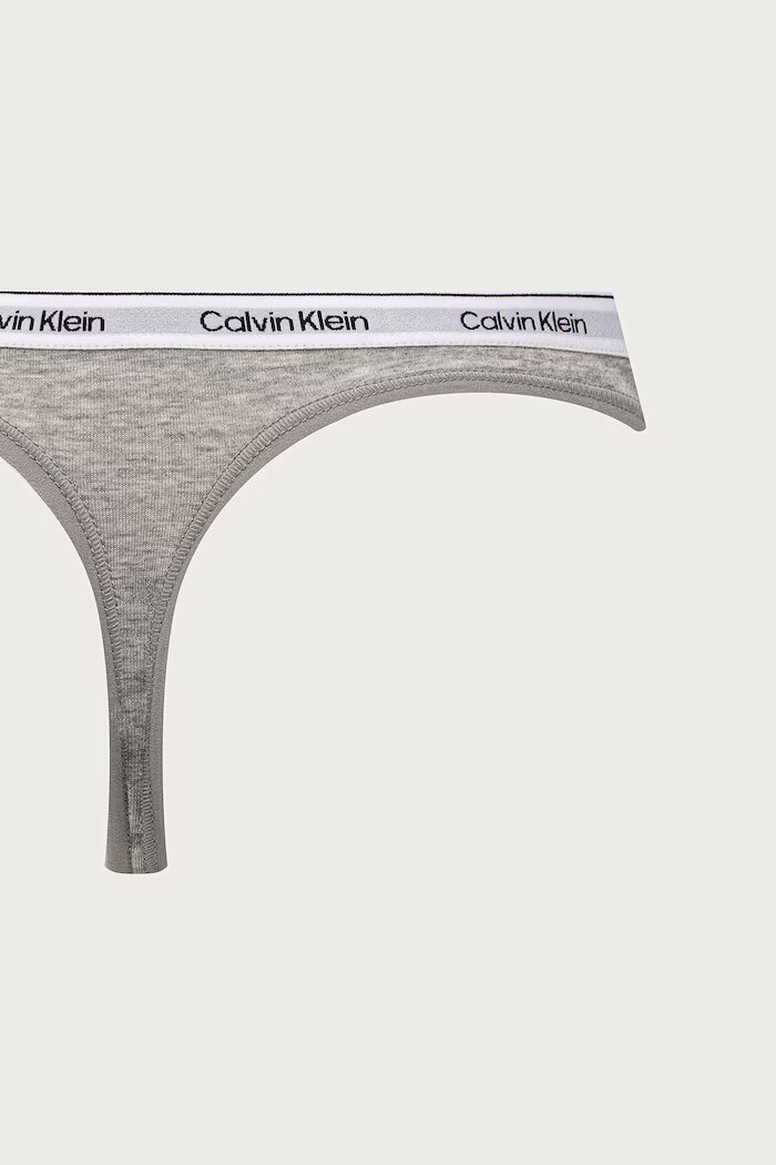 Calvin Klein Underwear прашки дамски от памук с еластан 3 броя сиви LV00QD5209