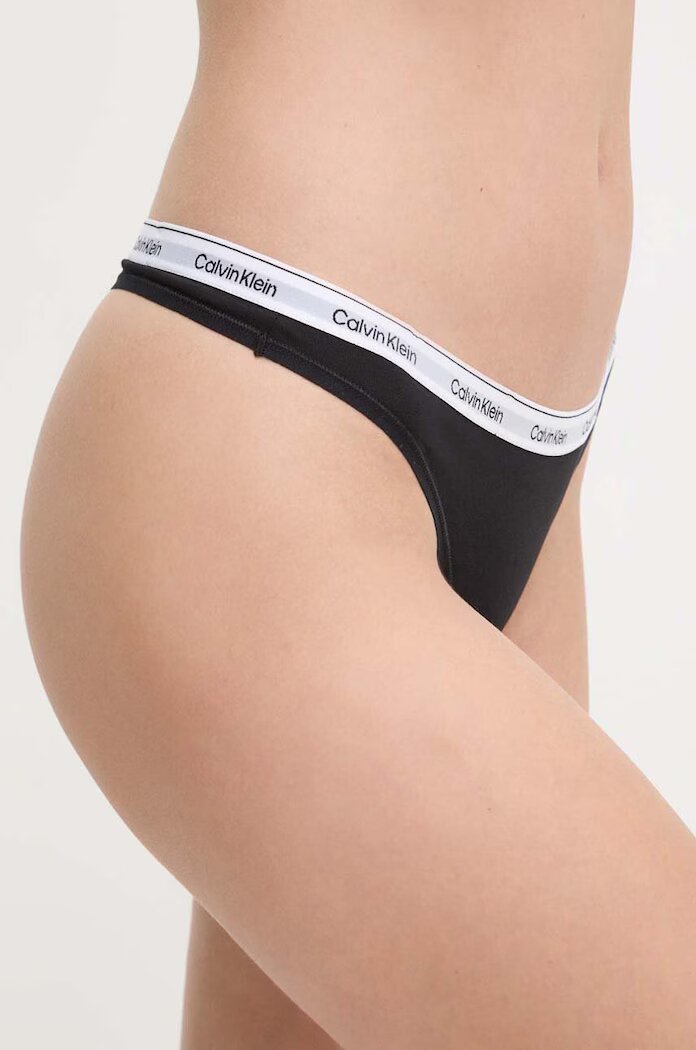 Calvin Klein Underwear прашки дамски от памук с еластан черни 000QD5043E