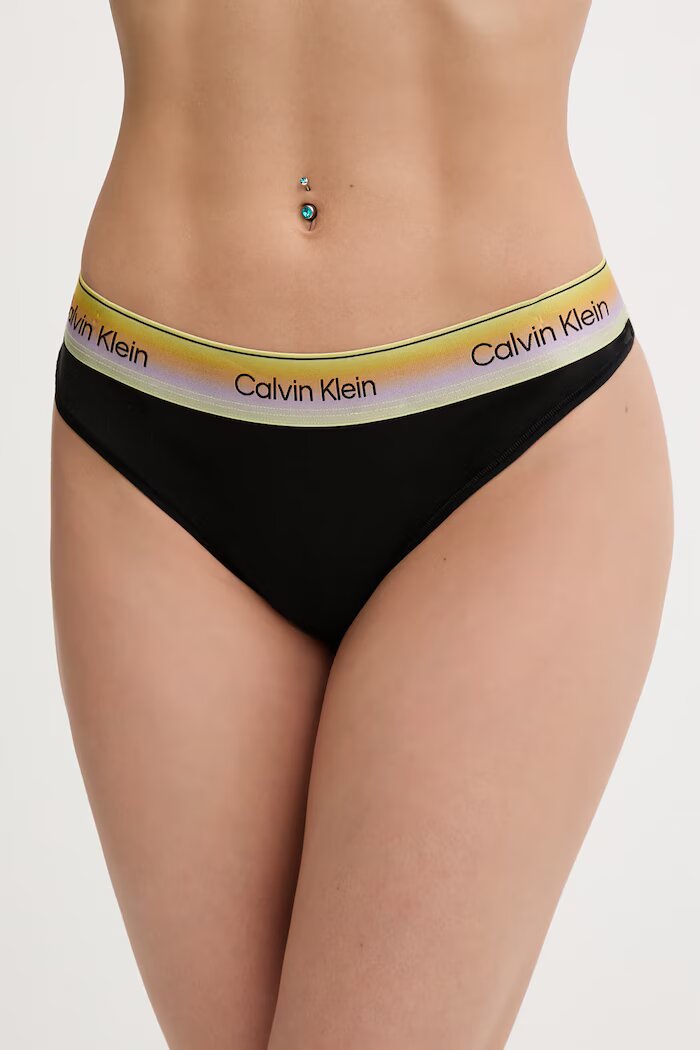 Calvin Klein Underwear прашки дамски с памук черни LV00QF8875